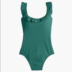 J. Crew Ruffled scoopback one-piece swimsuit